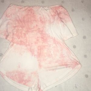 Tide pink romper. Very comfortable only worn once.